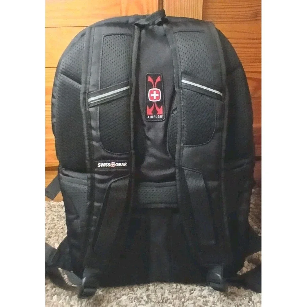 SwissGear Scan Smart Laptop Backpack Black Travel Bag Work School EUC